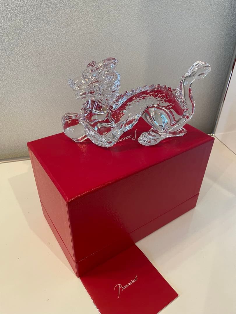 (美品)バカラ ドラゴンクリア干支 オブジェ クリスタル