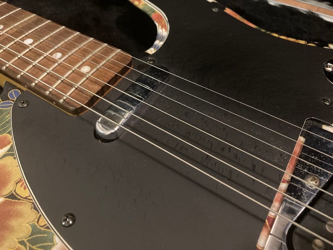 テレキャスター 和風花柄 ハンドメイド オリジナルギター ハードケース付き