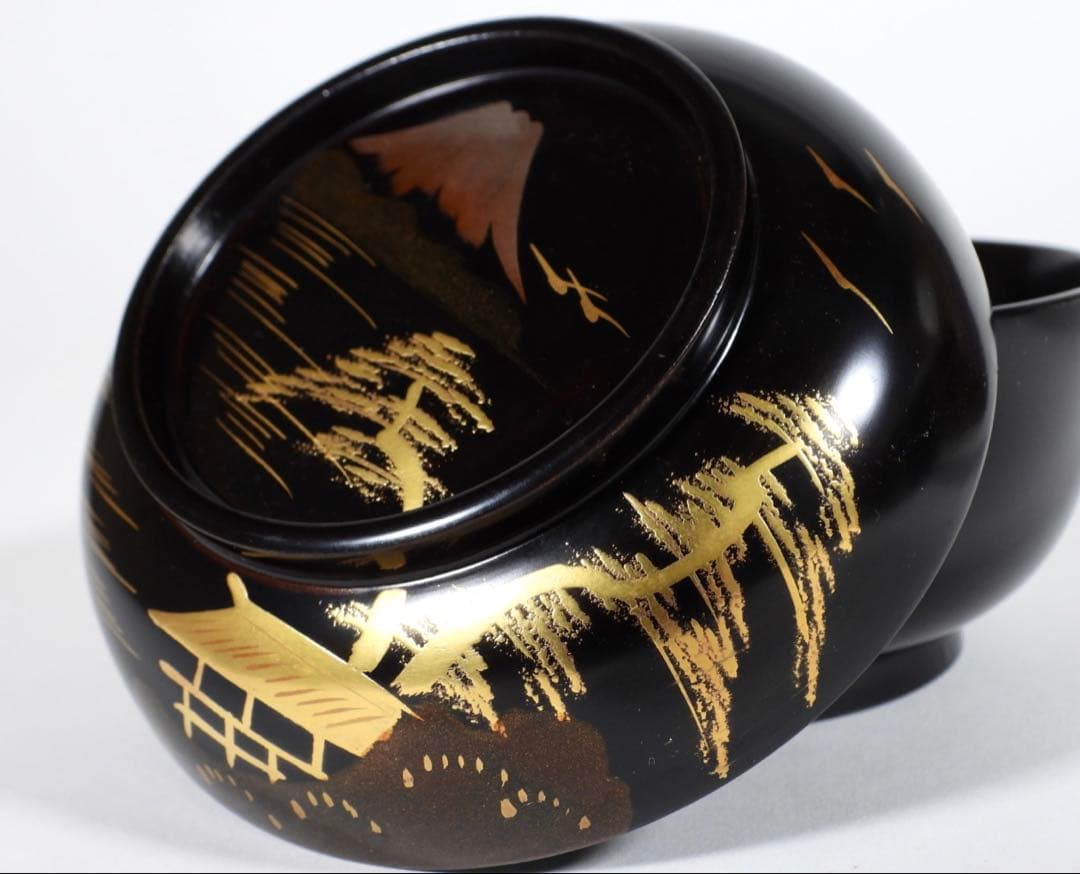 輪島塗 金時絵 富士風景紋 吸物椀 10客御節料理 お正月料理 茶懐石道具